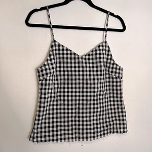 Marques Almeida Black Gingham Tank Top